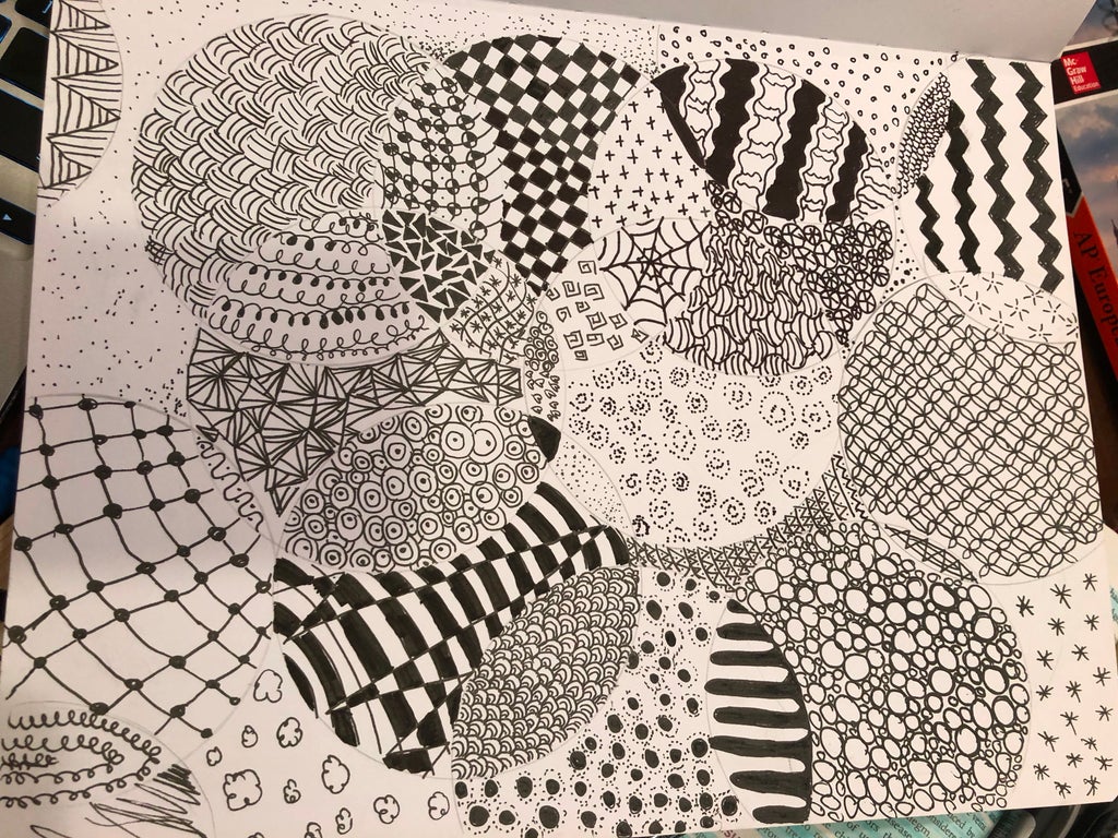 Easy Zentangle Patterns In Circles