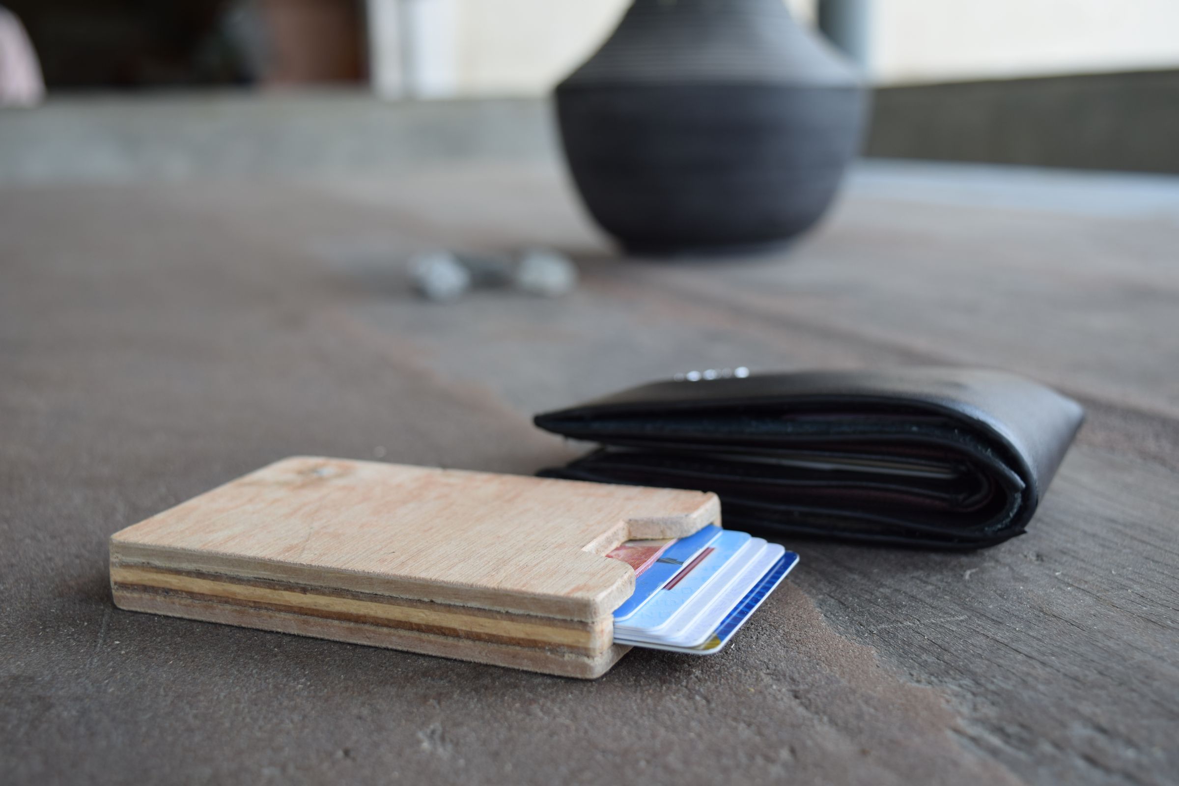 Leather Card Ejector Wallet edu.svet.gob.gt