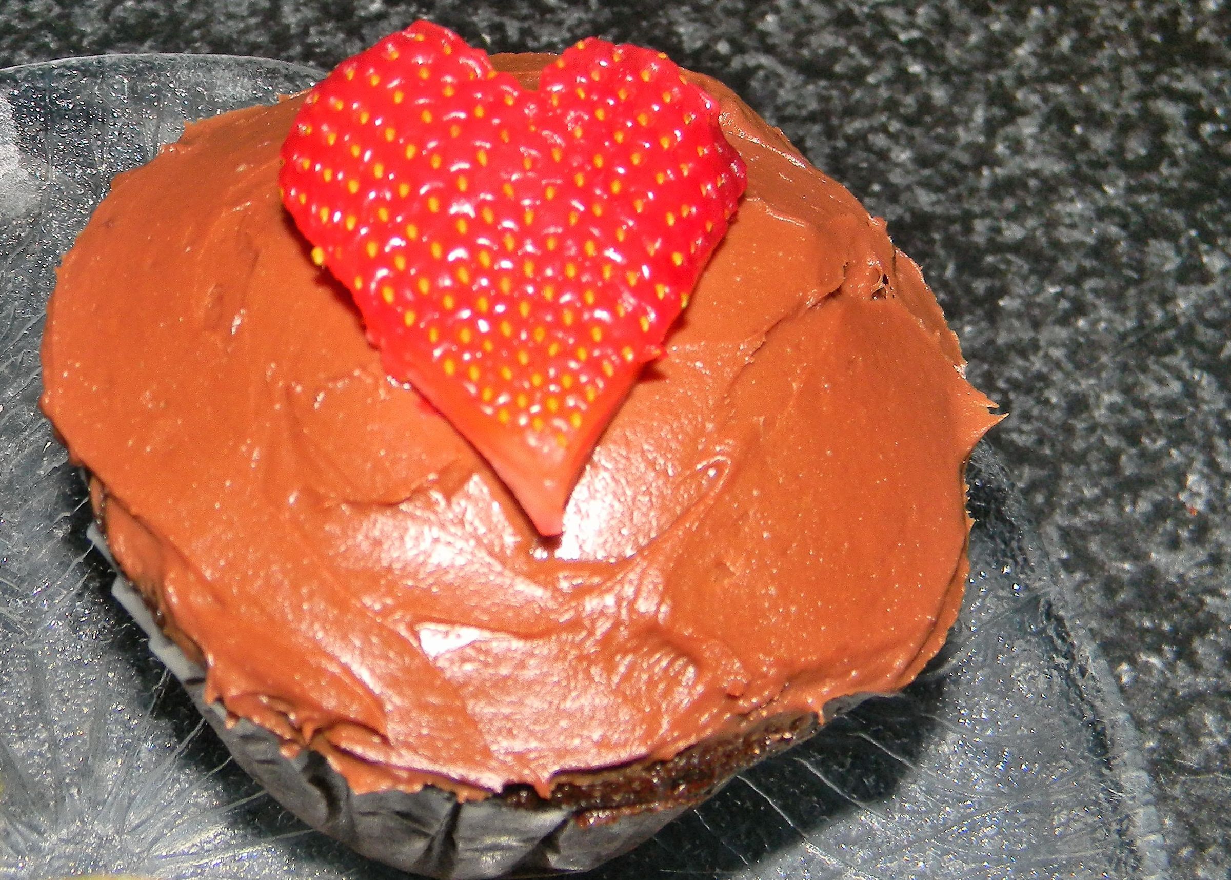 Strawberry Bomb Chocolate Cupcakes