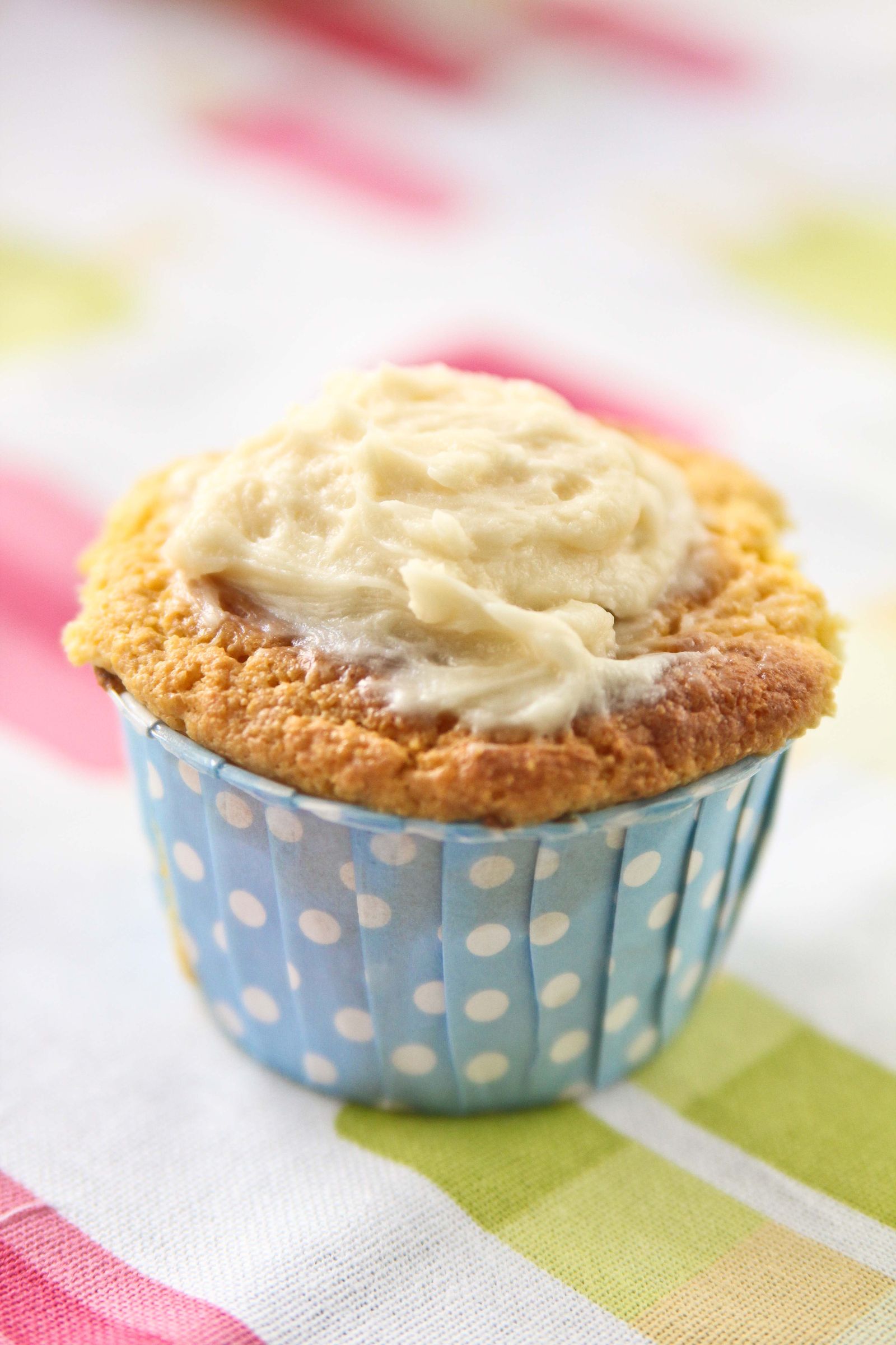 Cornbread Cupcakes with Honey Frosting