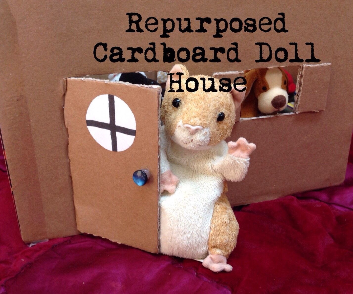 Handmade Cardboard Doll House Repurposed and Easy!