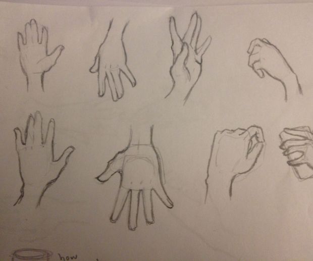 How To Draw A Hand Facing Forward