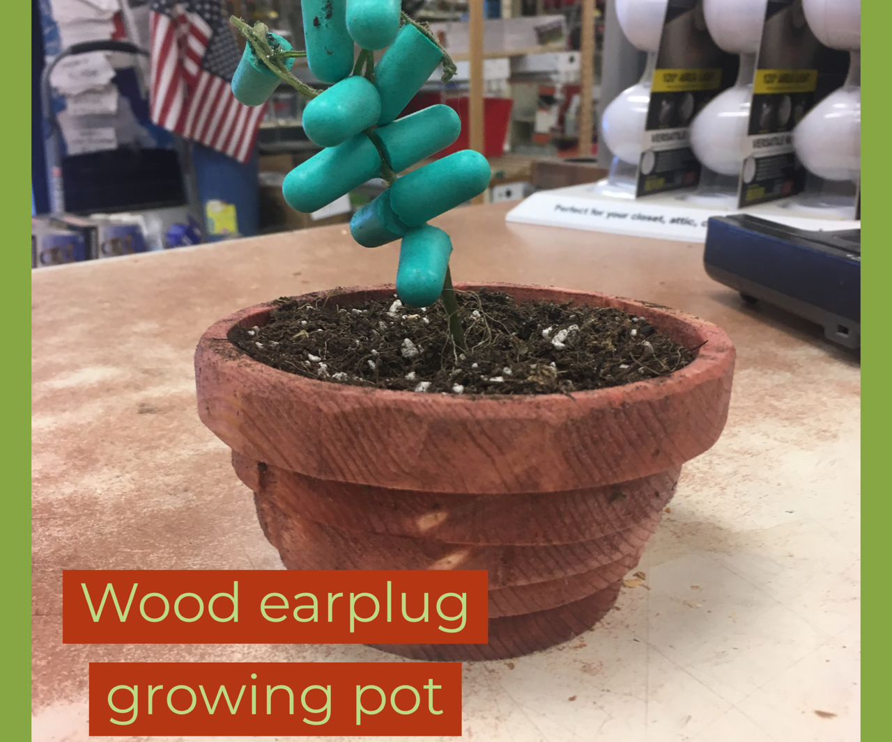 Wood Pot Made Out of Rings
