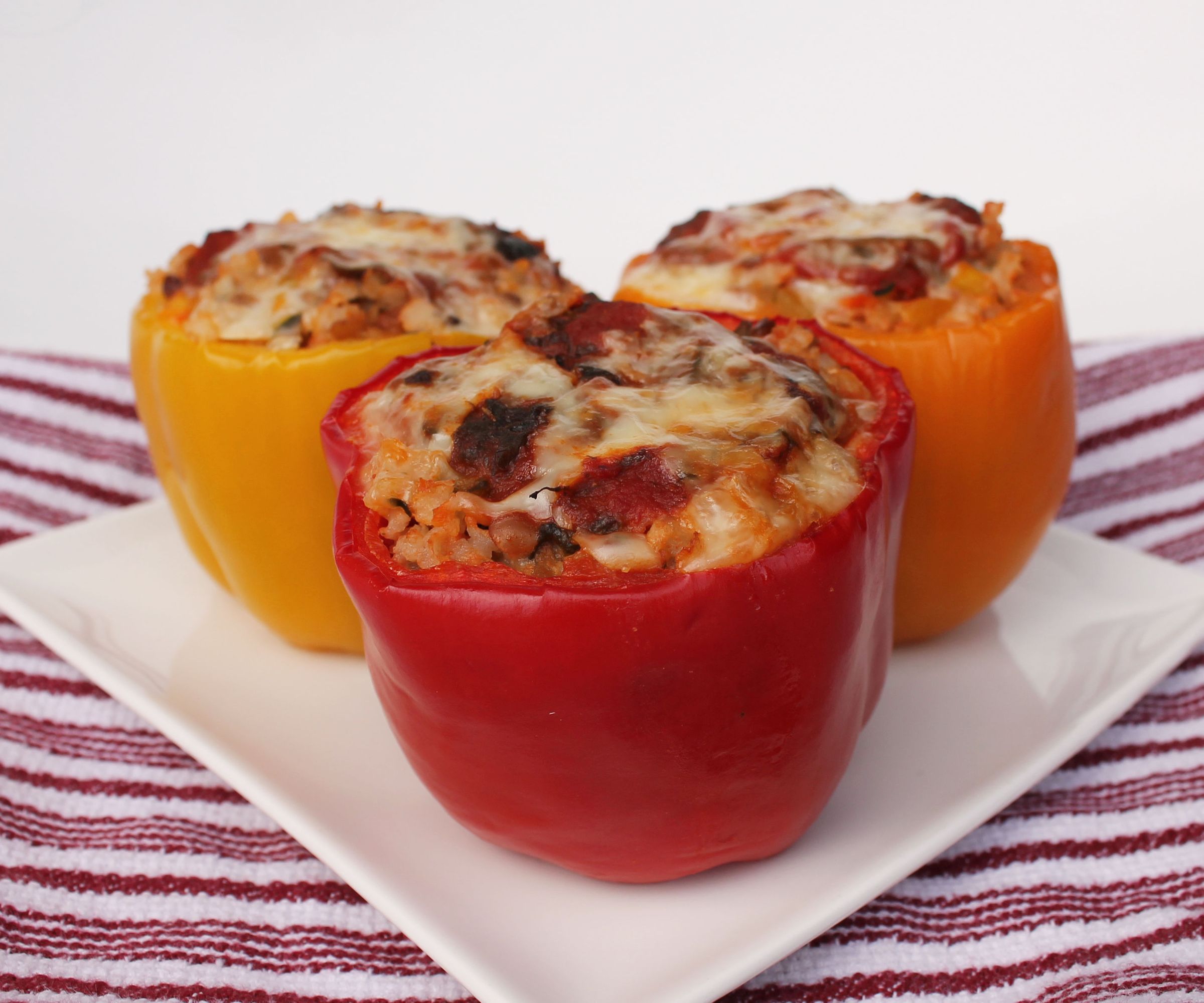 Lentil and Wild Rice Stuffed Peppers