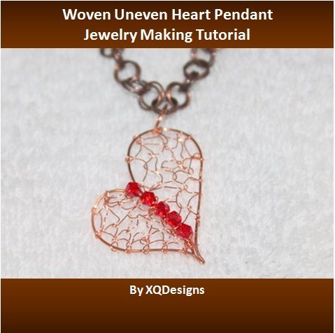 Woven Uneven Heart Pendant Jewelry Making Tutorial