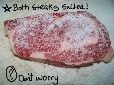 Salted Steaks = Tender Juicy Steaks