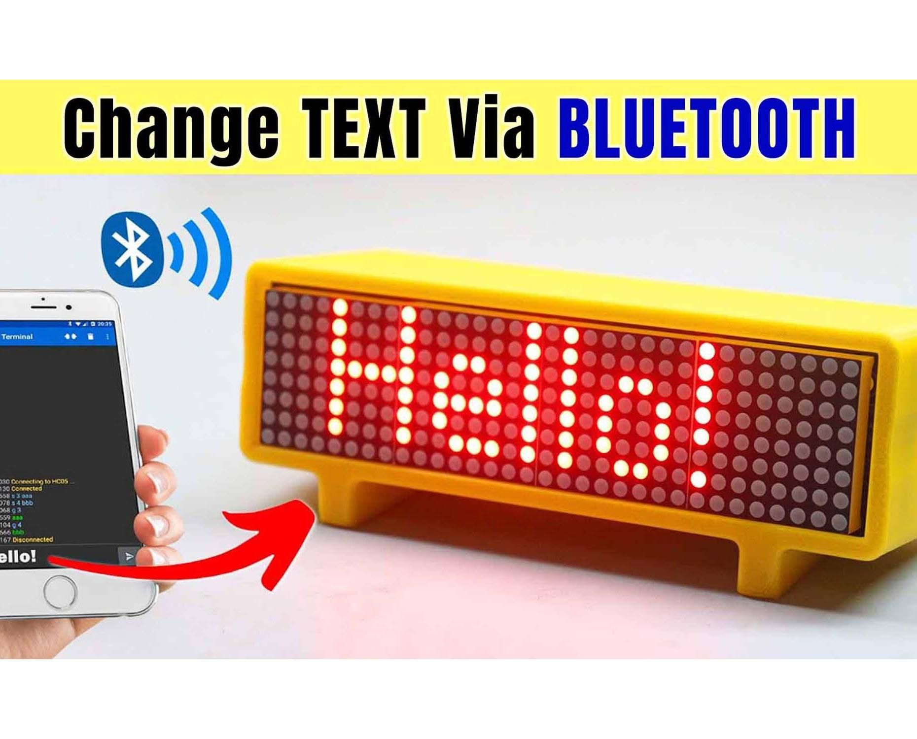 How to Change Scrolling Text on MAX7219 LED Matrix Display Via Bluetooth Using Arduino (Step-by-Step Guide)
