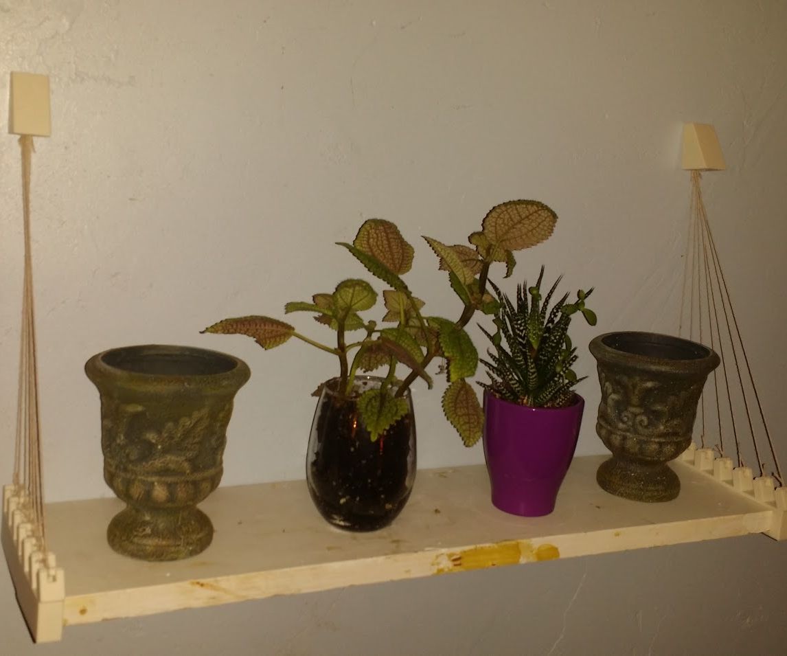 3D printed suspension shelf