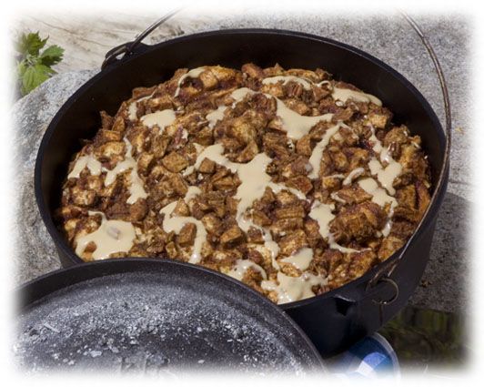 Dutch Oven Caramel Apple Pie