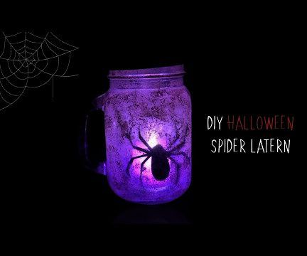 DIY Spooky Halloween Spider Lantern