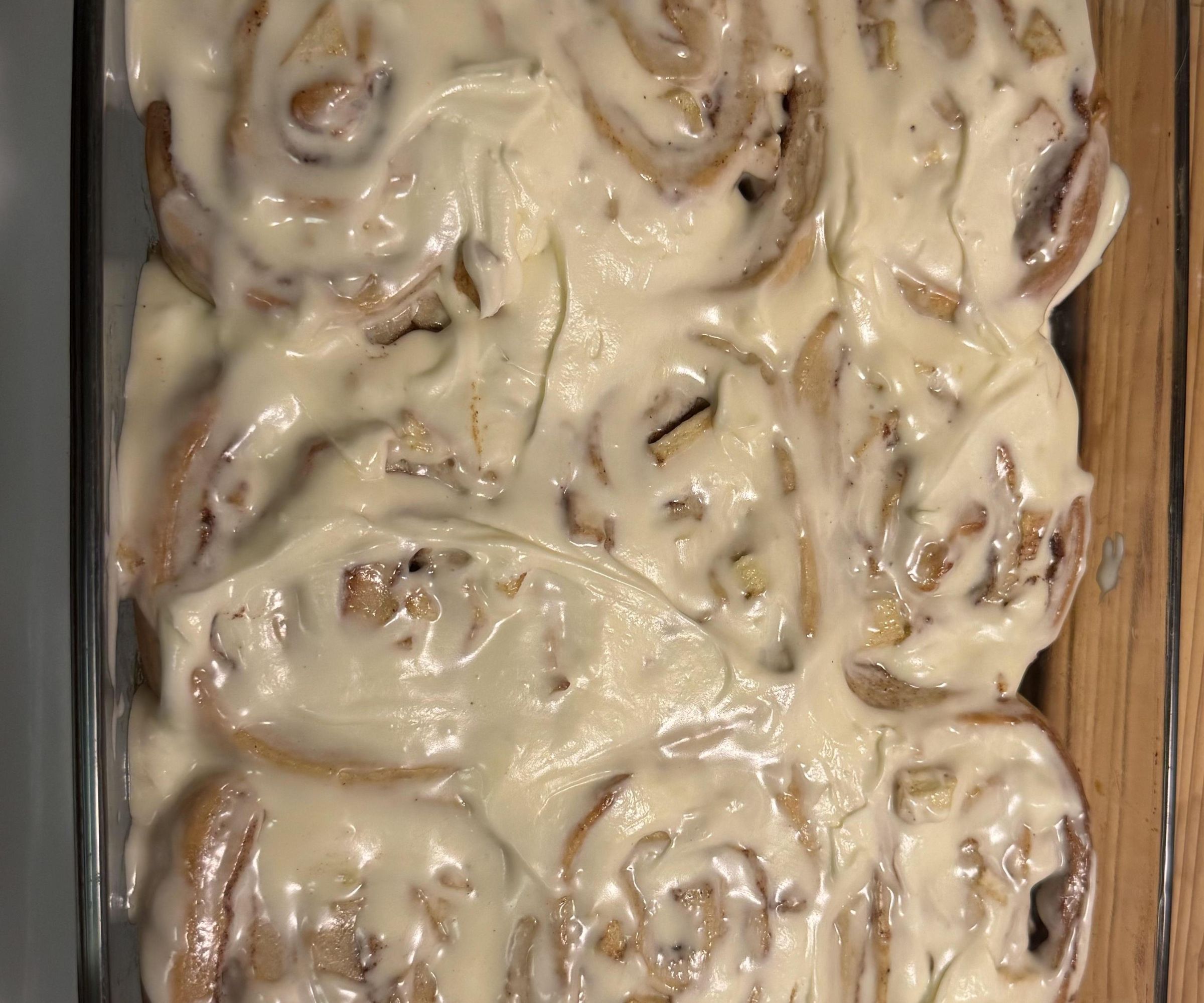 Apple Cinnamon Rolls With Maple Cream Cheese Frosting
