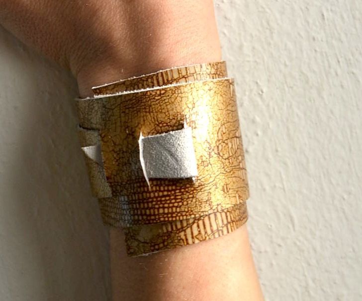 ♥DIY NO TOOLS (2 MINUTS) LEATHER CUFF♥