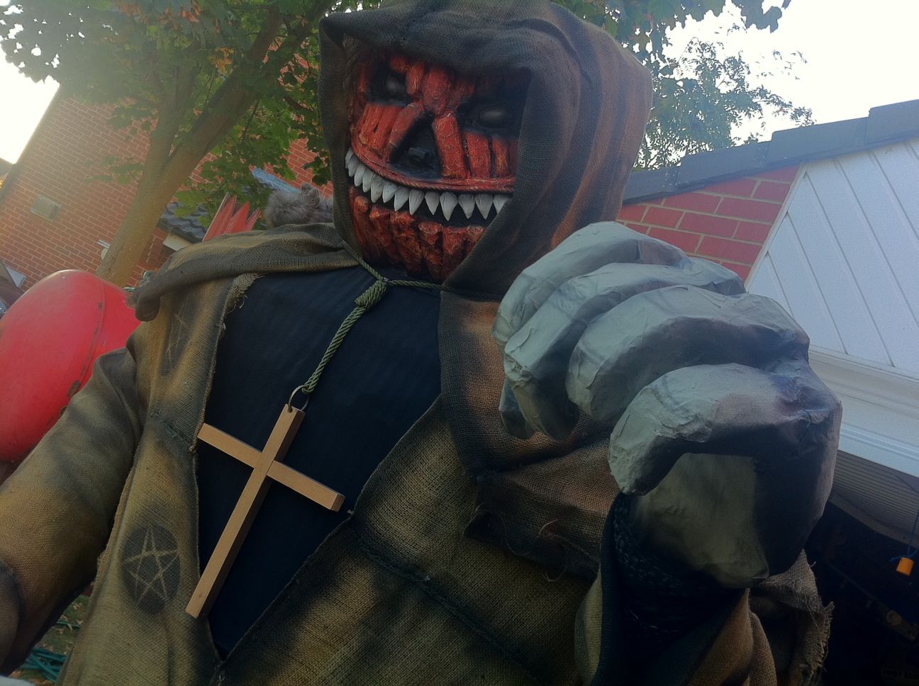 8 Feet 6 Inches Tall, Pumpkin Headed, Keeper of the Graveyard!