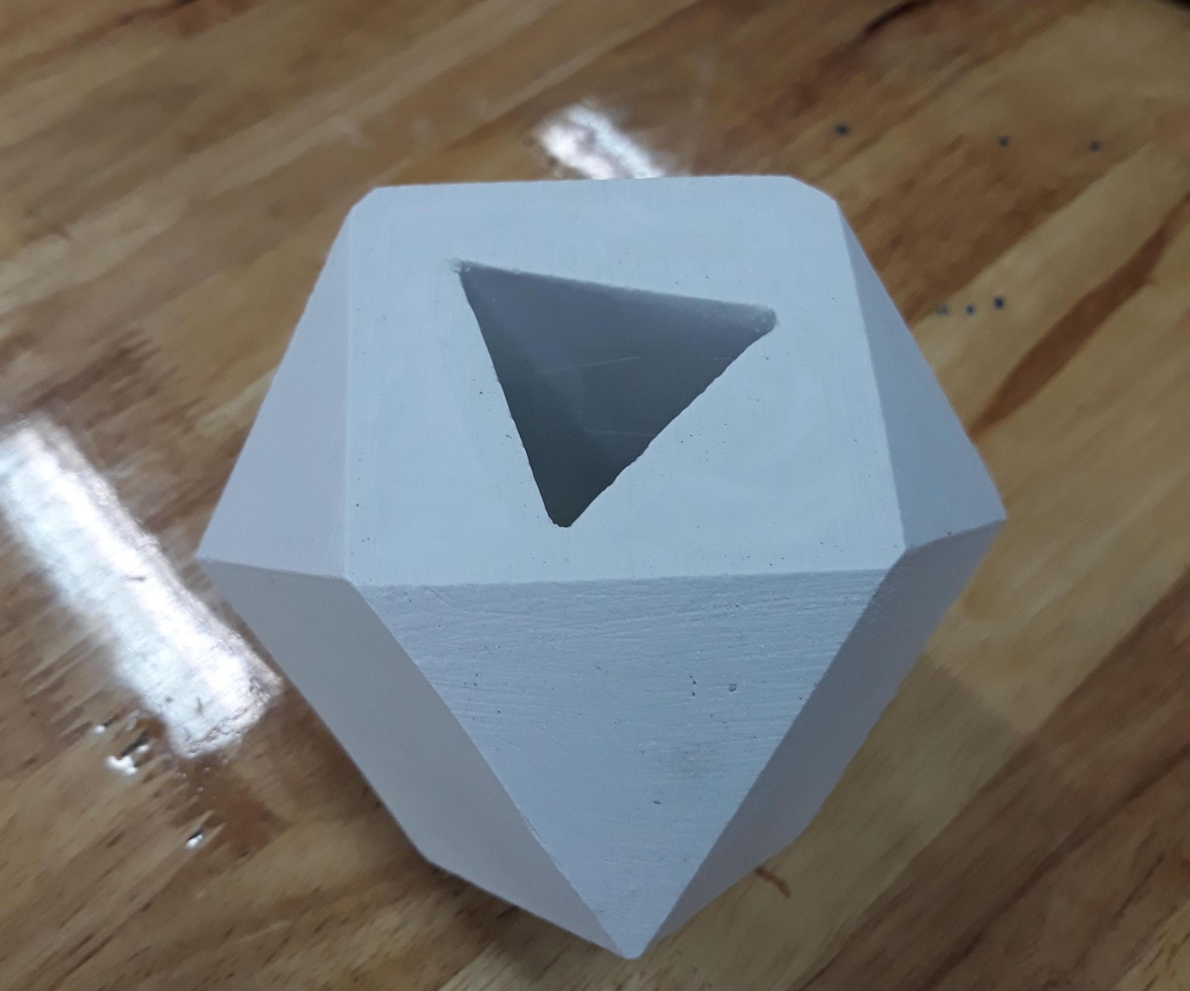 How to Create a Cuboctahedron Mould and Triangular Prism Core Plant Pot Cast!
