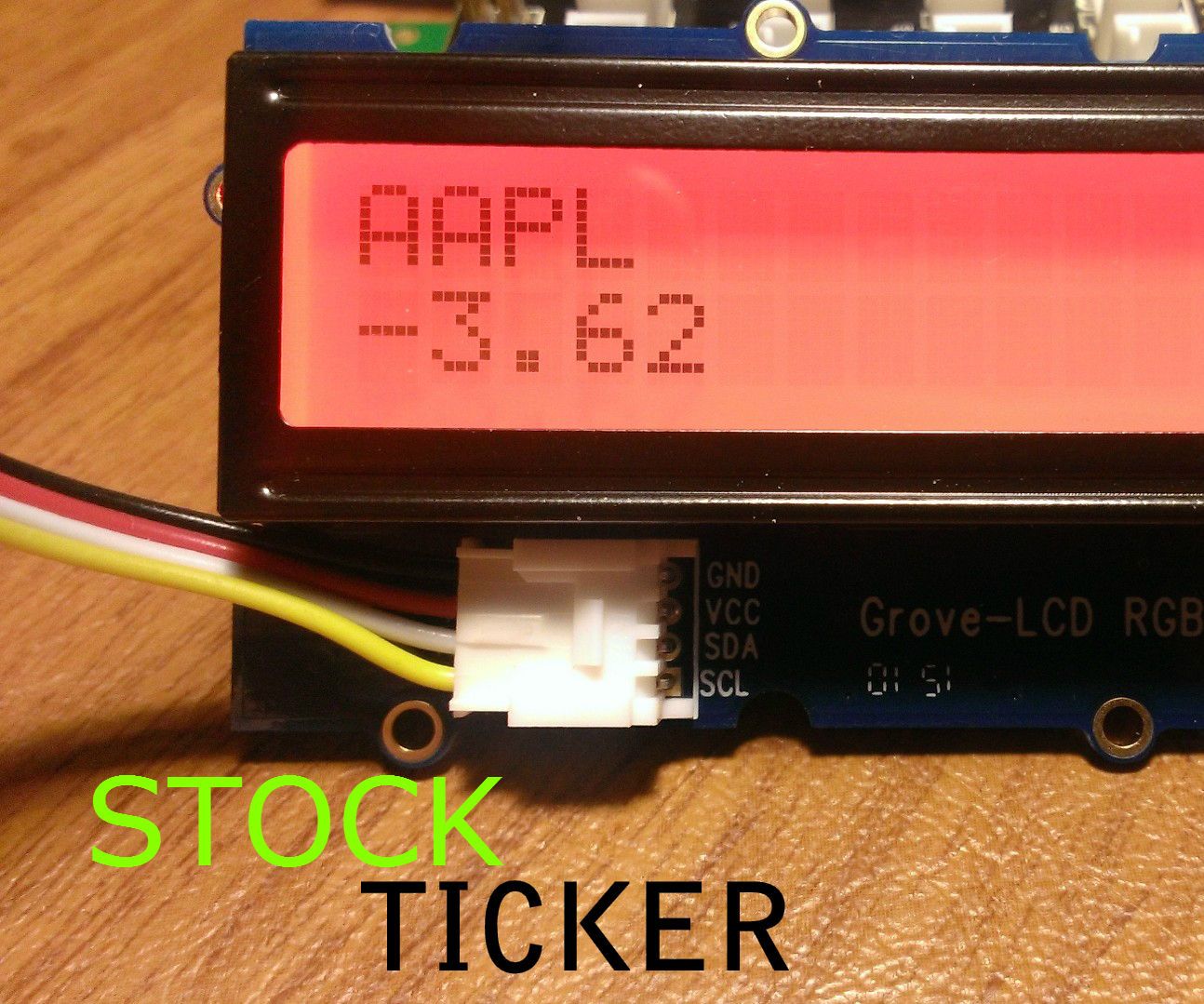 Stock Ticker With LinkIT ONE