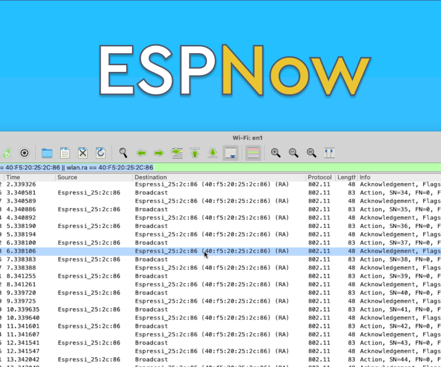 ESPNow, a Deeper Look:  Unicast Vs Broadcast (ACKs & Retries)