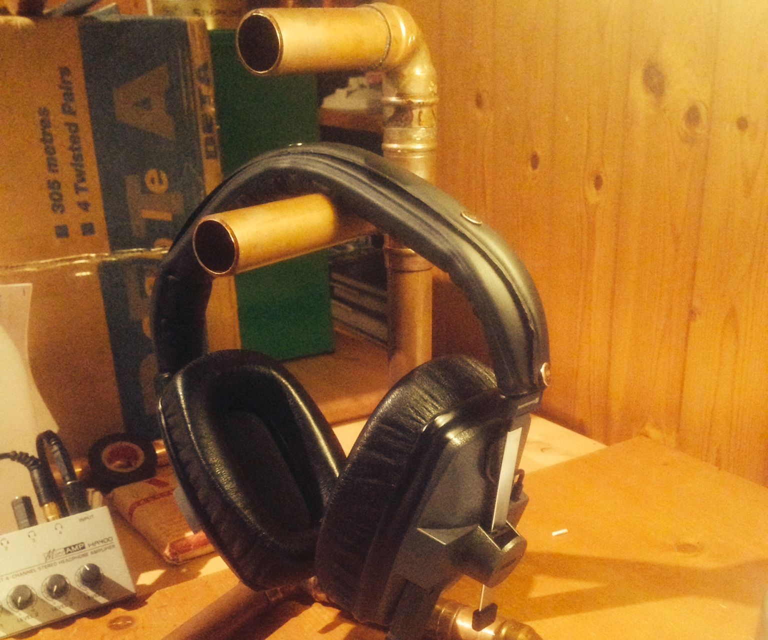 Copper Pipe Headphone Stand