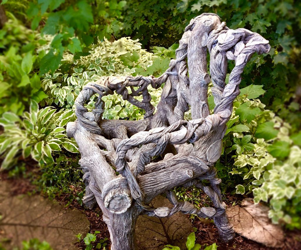 Concrete Faux Bois Up-cycled Chair