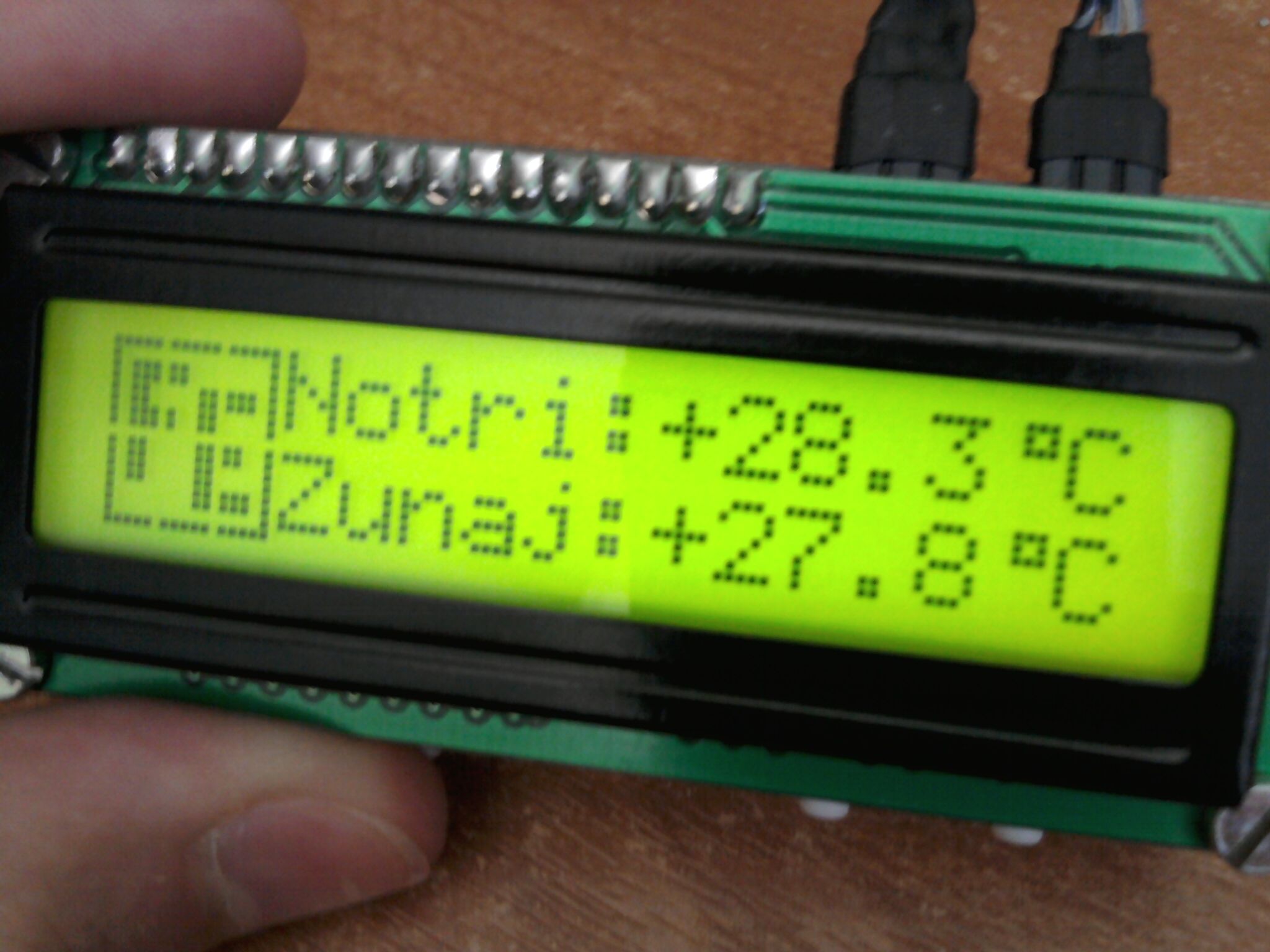 USB LCD Termometer ATmega32u2 Flash Electronics