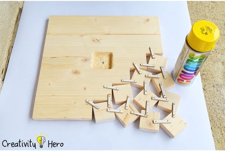 Spray Painting the Clock.