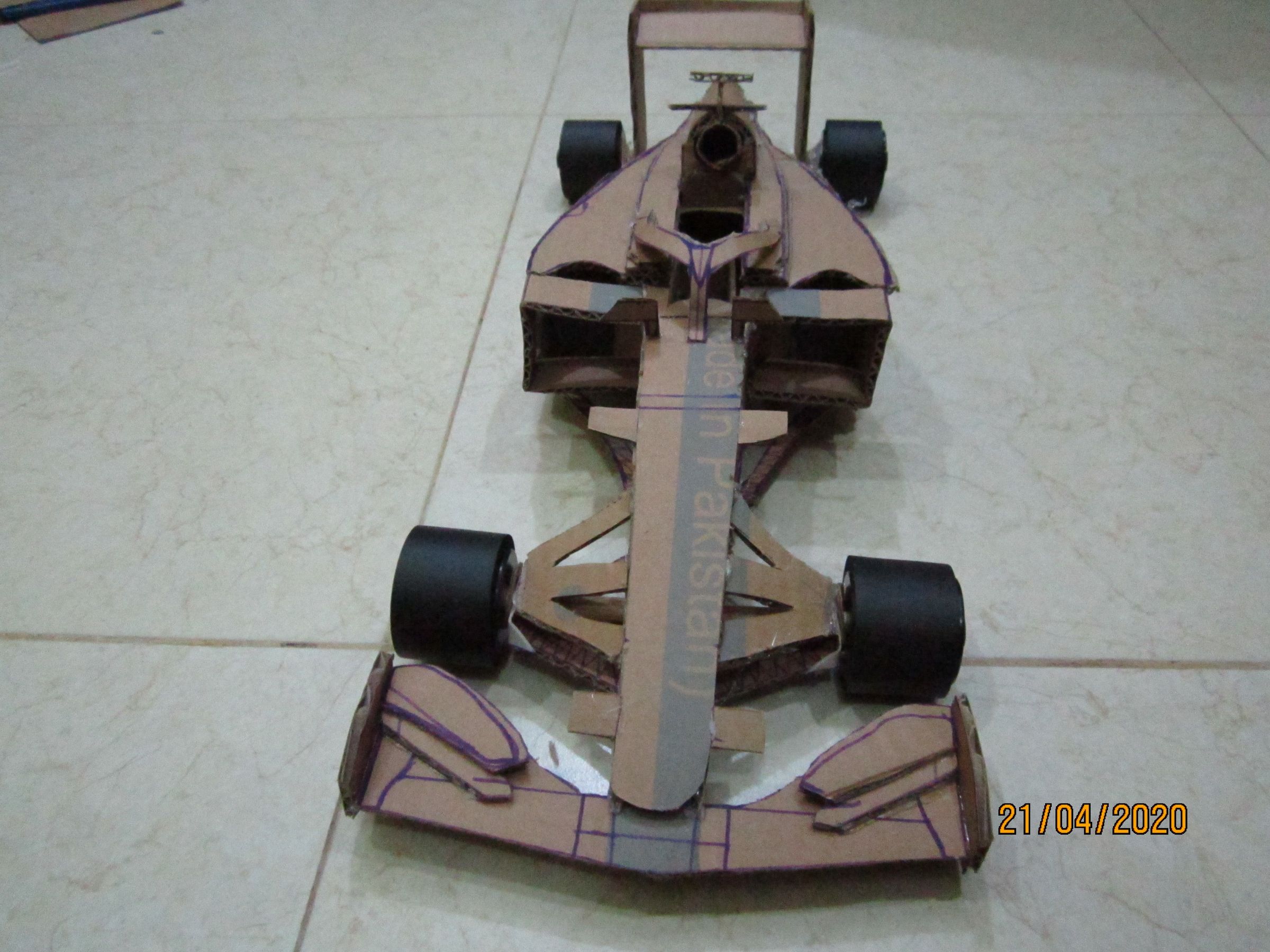 DIY Cardboard Formula 1 Car Model 4 Steps Instructables
