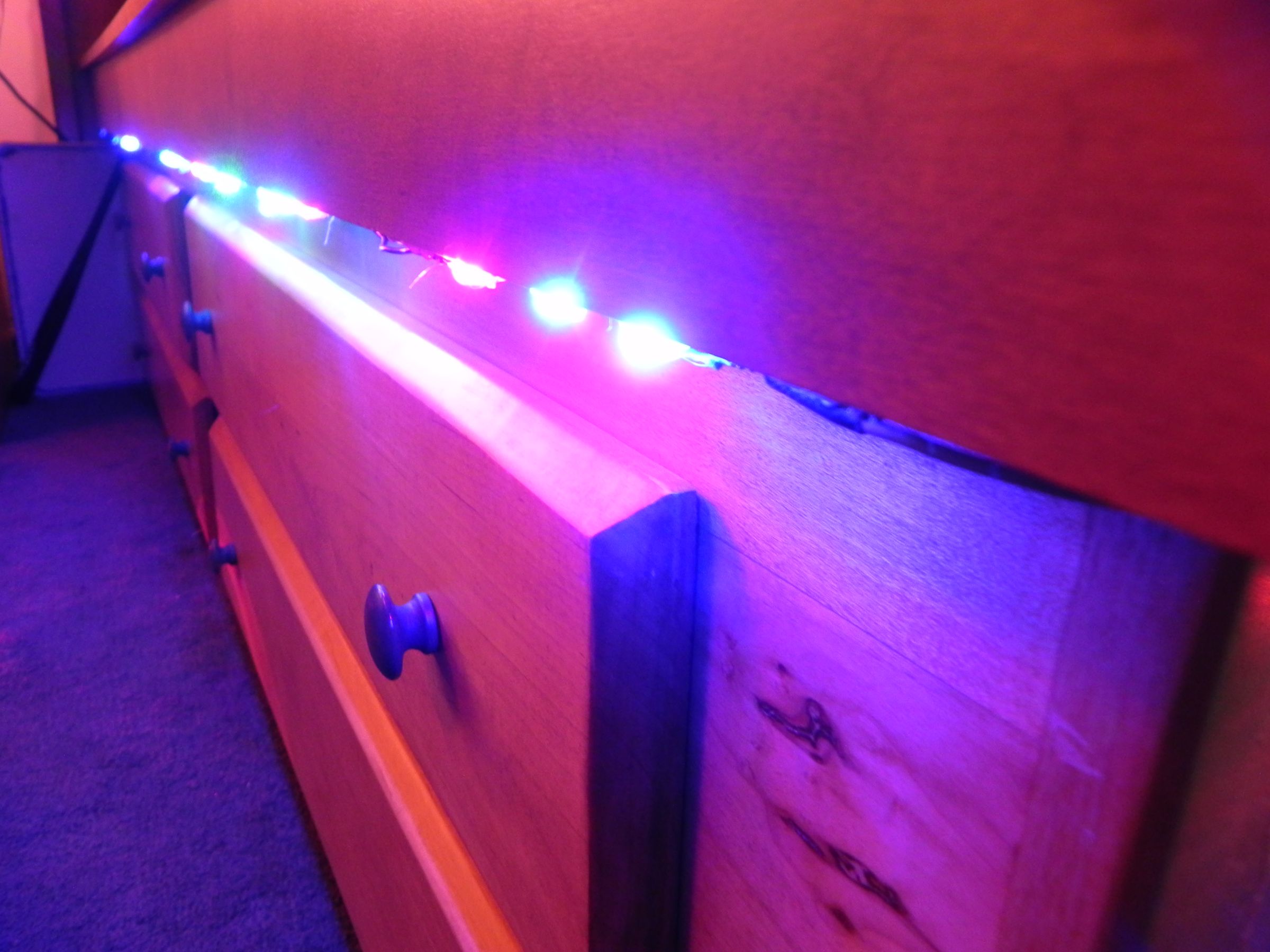 LED Bed and Night Stand Under Glow