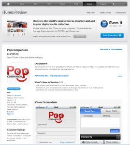 Install the Popcompanion Mobile Fax Software From ITunes