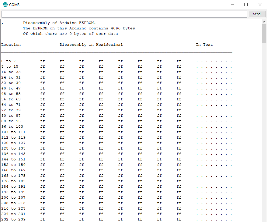 Disassembly of Arduino EEPROM