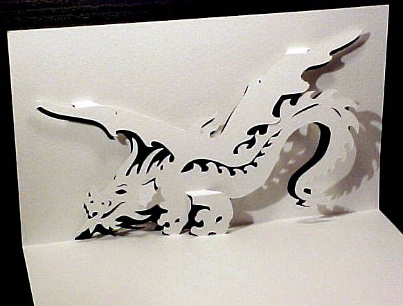 How to Make a Kirigami Pop Up Ancient Dragon Card (Paper Craft)!