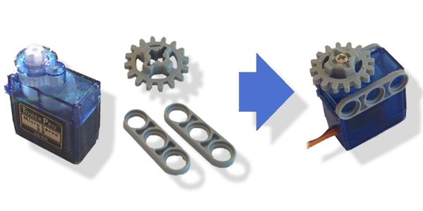 Fixing the Lego Parts to the Servo-motor