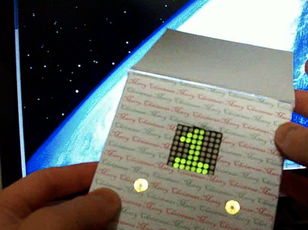 Christmas card with inbuilt retro video game for under $10