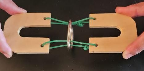 Wood Ring Puzzle (horseshoe Style)