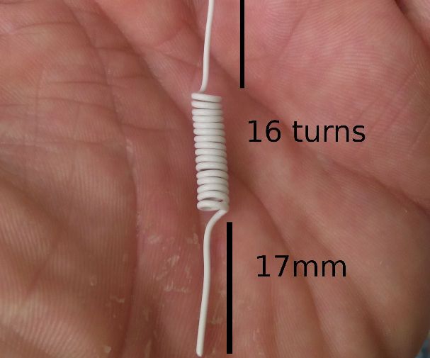 433 MHz Coil Loaded Antenna