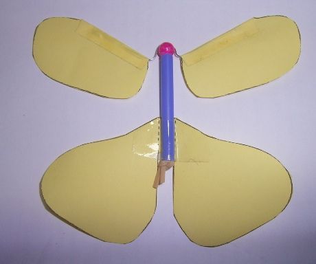 Rubber Band Flying Paper Butterfly