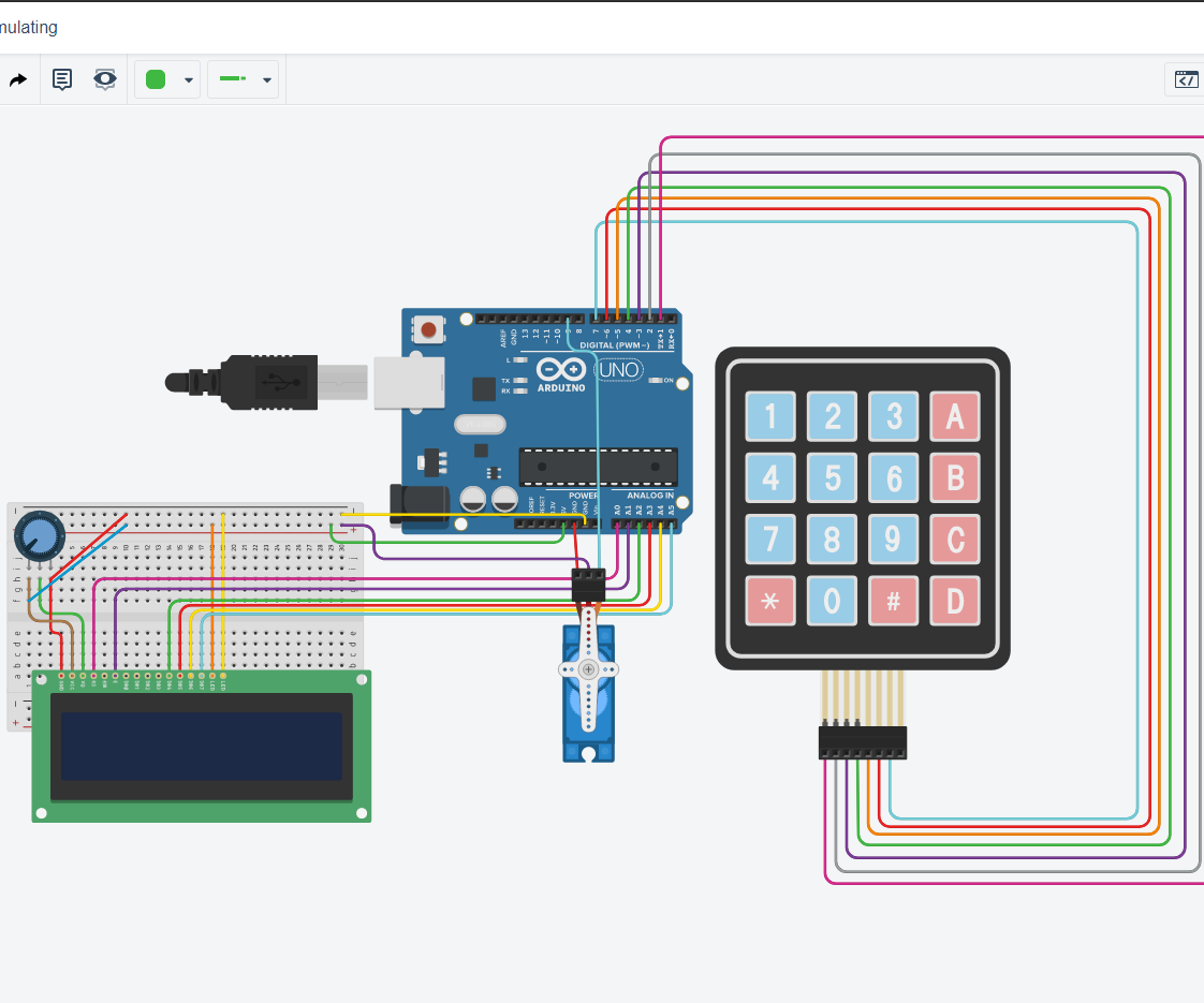 Doorlock in Tinkercad 