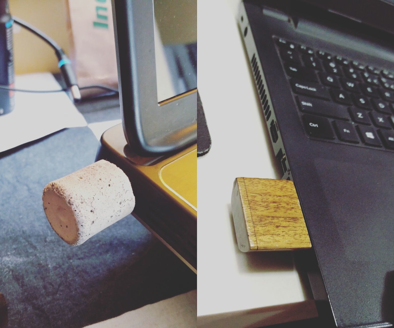 Wooden and Cement Casted Pendrives