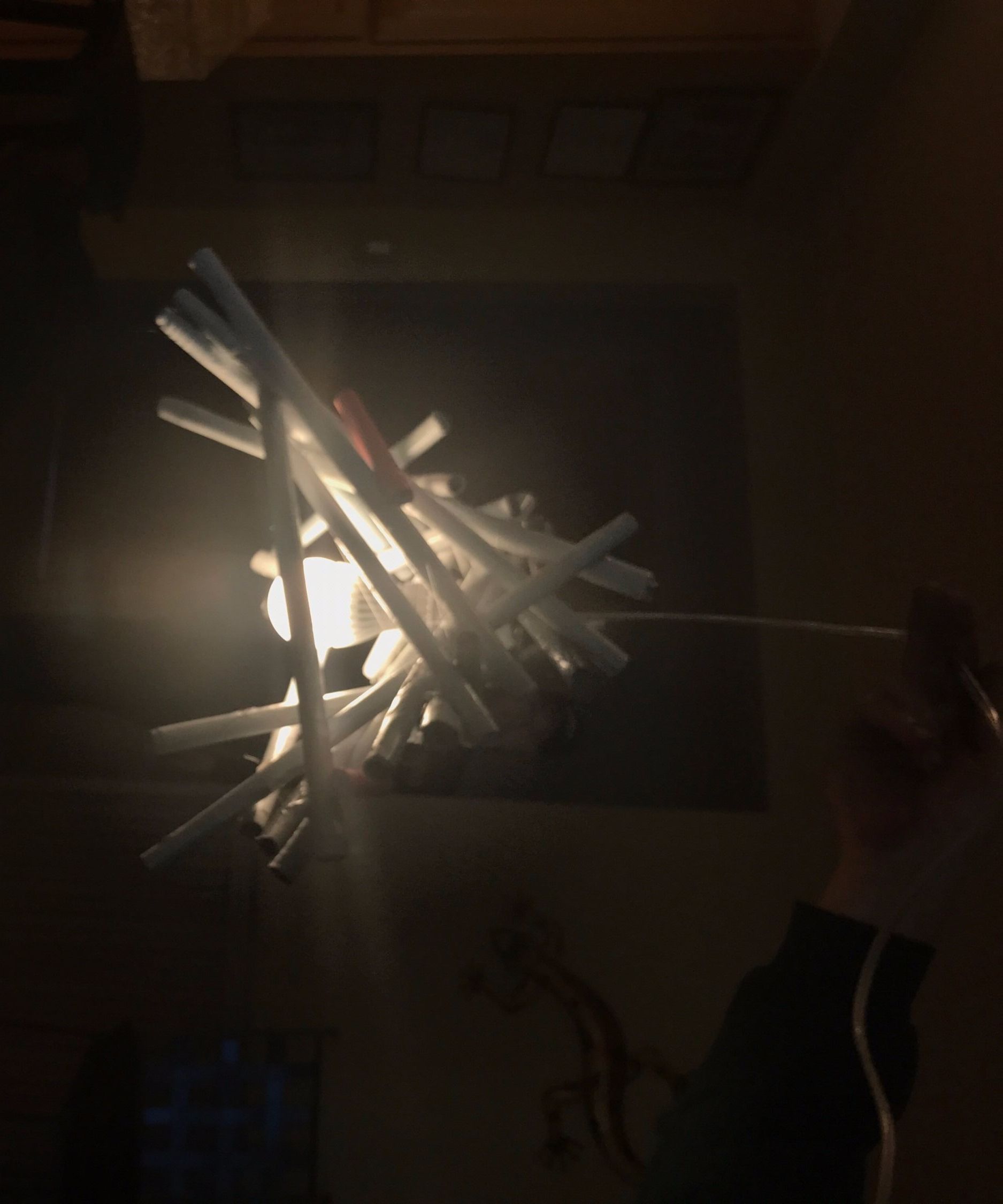 Newspaper Chandelier 