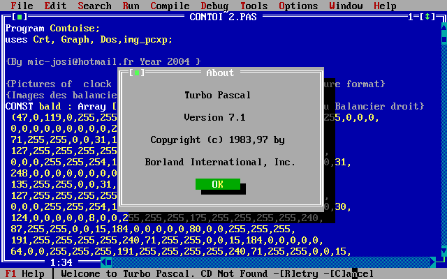 DOWNLOAD TURBO PASCAL 7.1 AND RUN IT ON WINDOWS SEVEN WITH DOSBOX : 3 ...