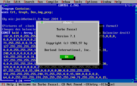 Dosbox Turbo Pascal 7 - Colaboratory