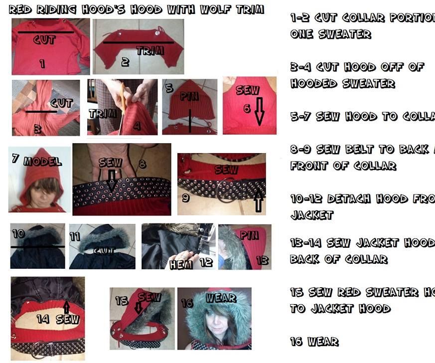 Inexpensive Red Riding Hood Fur-Lined Hood