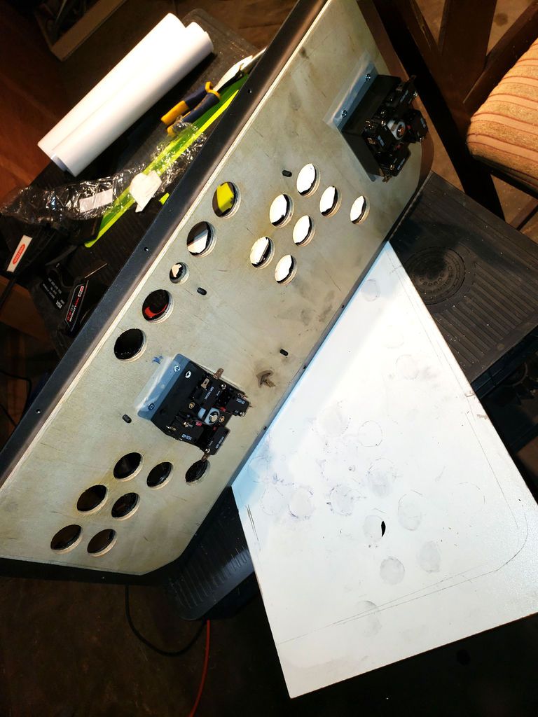 Tapping Control Panel Screw Holes, Attaching Plywood Base and Applying Vinyl