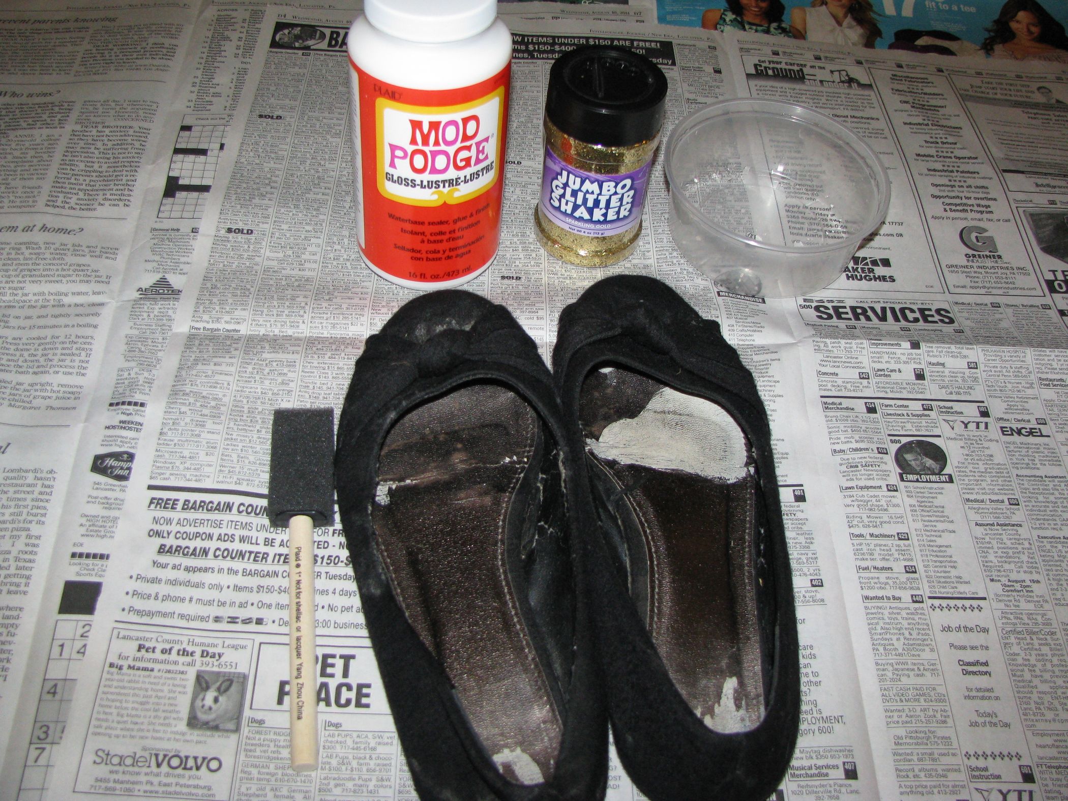 custom glitter shoes