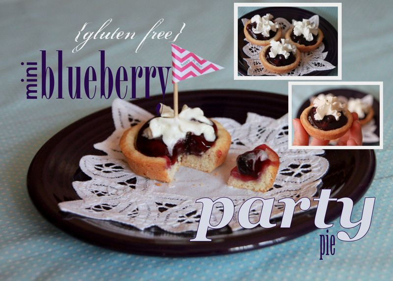 {Gluten Free} Mini Blueberry Party Pie!