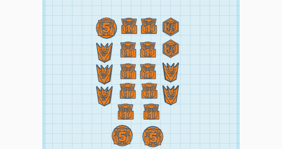 Transformers Damage Counters - 3D Printed