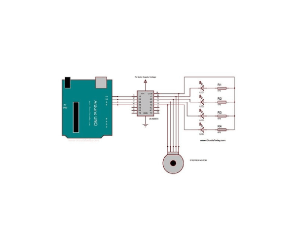Designing a Motor Driver Circuit for a Stepper Motor Using ULN2003ADR