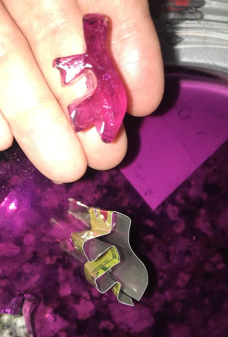 Cut Gelatin Pi's and Place in the Graham Cracker Crust