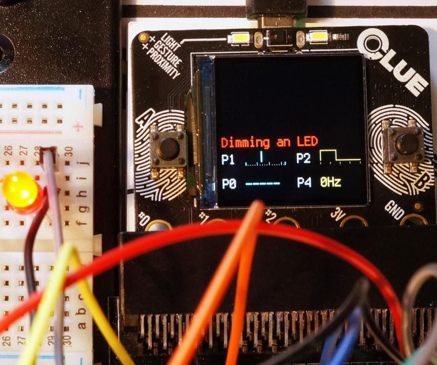 Using the Kitronik Inventor's Kit With the Adafruit CLUE