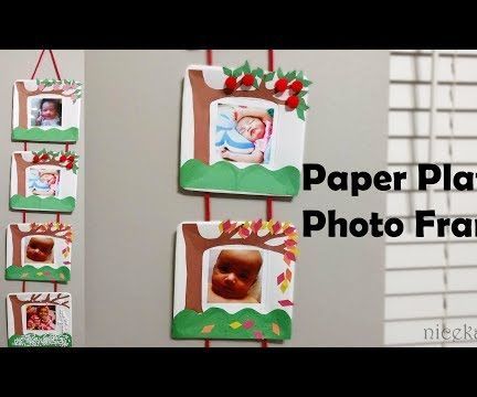 DIY Paper Plate Photo Frame:Photo Frame Using Paper Plate