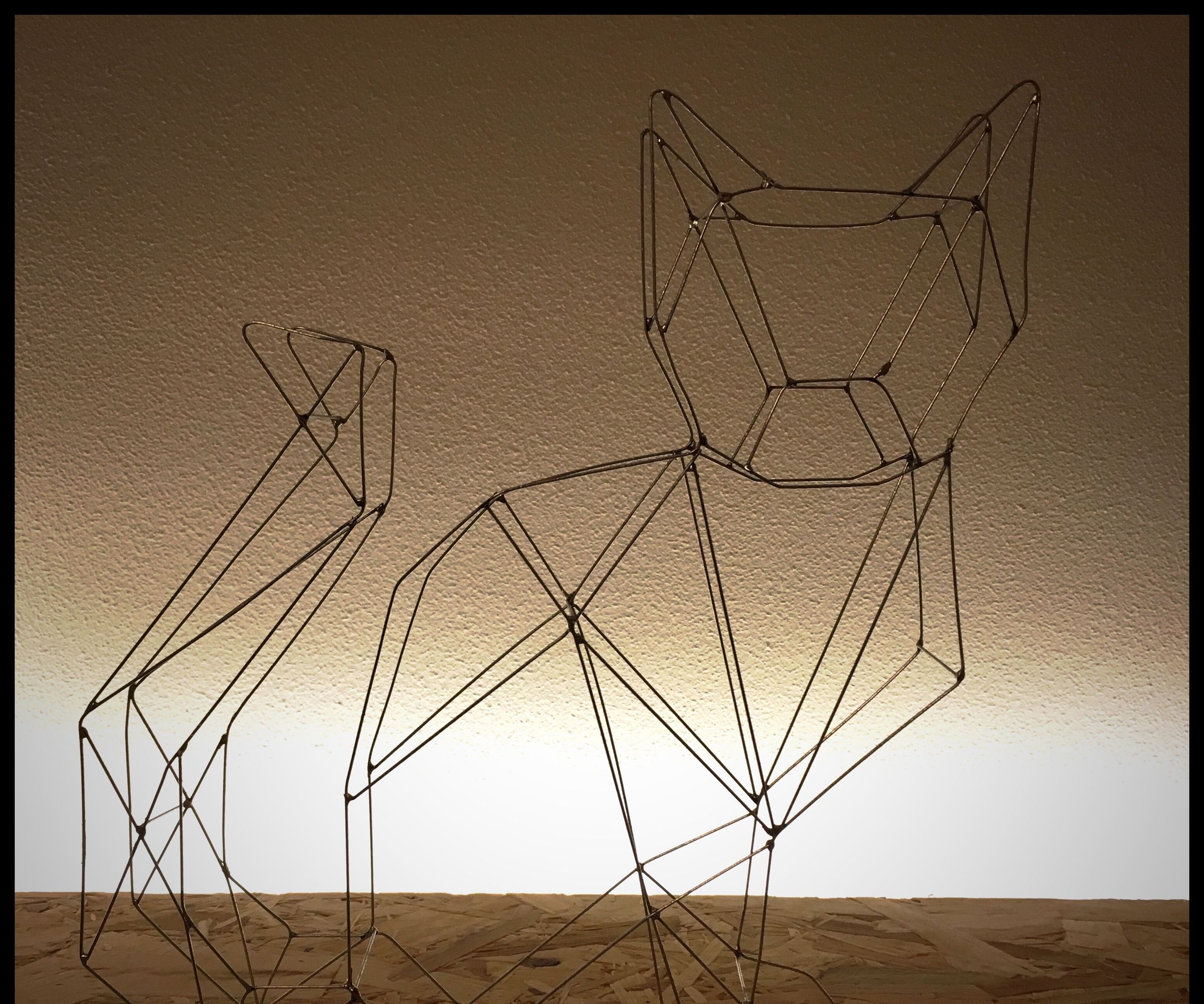 Wire Art Cat or Solder a Wire Frame Animal