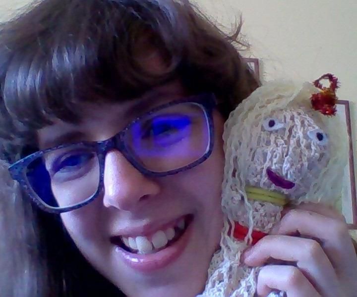 Hat+elastics= Adorable Doll!